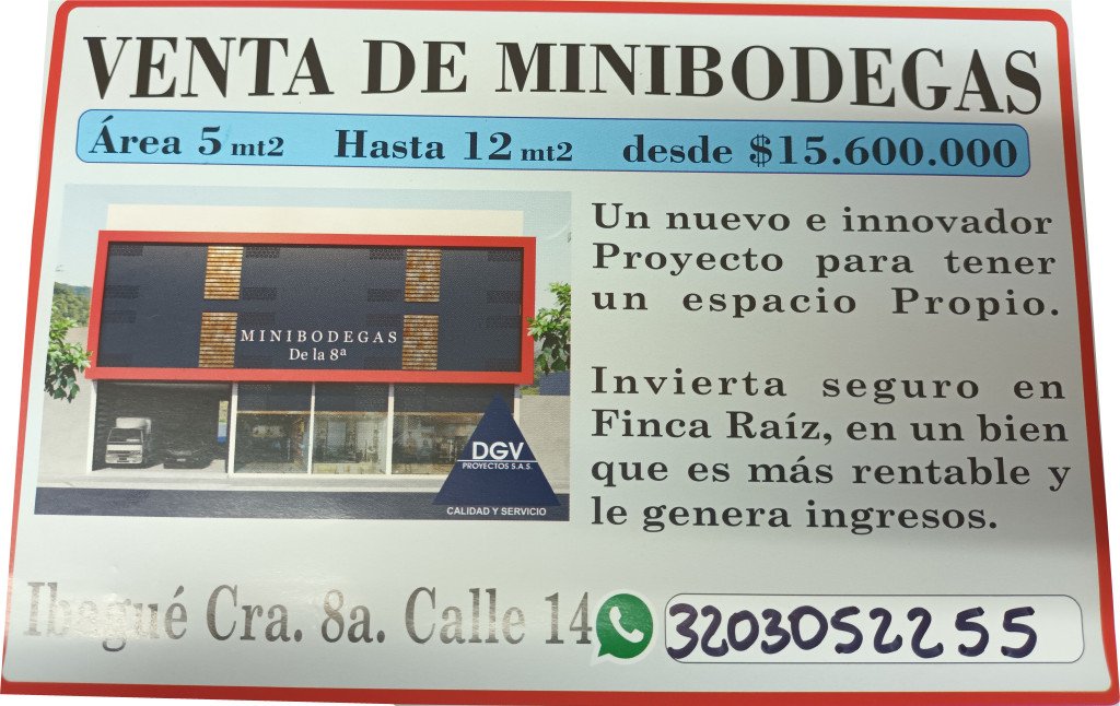 Venta de Mini Bodegas en Ibagué | Consulta Mis Inmuebles S.A.S. | Tu nuevo comienzo empieza hoy!